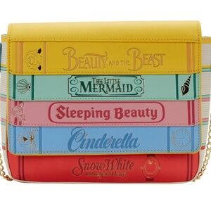 Loungefly Belle Ariel Sleeping Beauty Disney Princess Storybook Crossbody Bag
